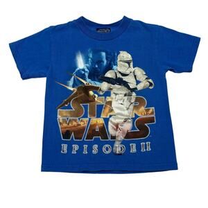 Vintage Y2K Star Wars Episode II Attack of the Clones Shirt Youth Small